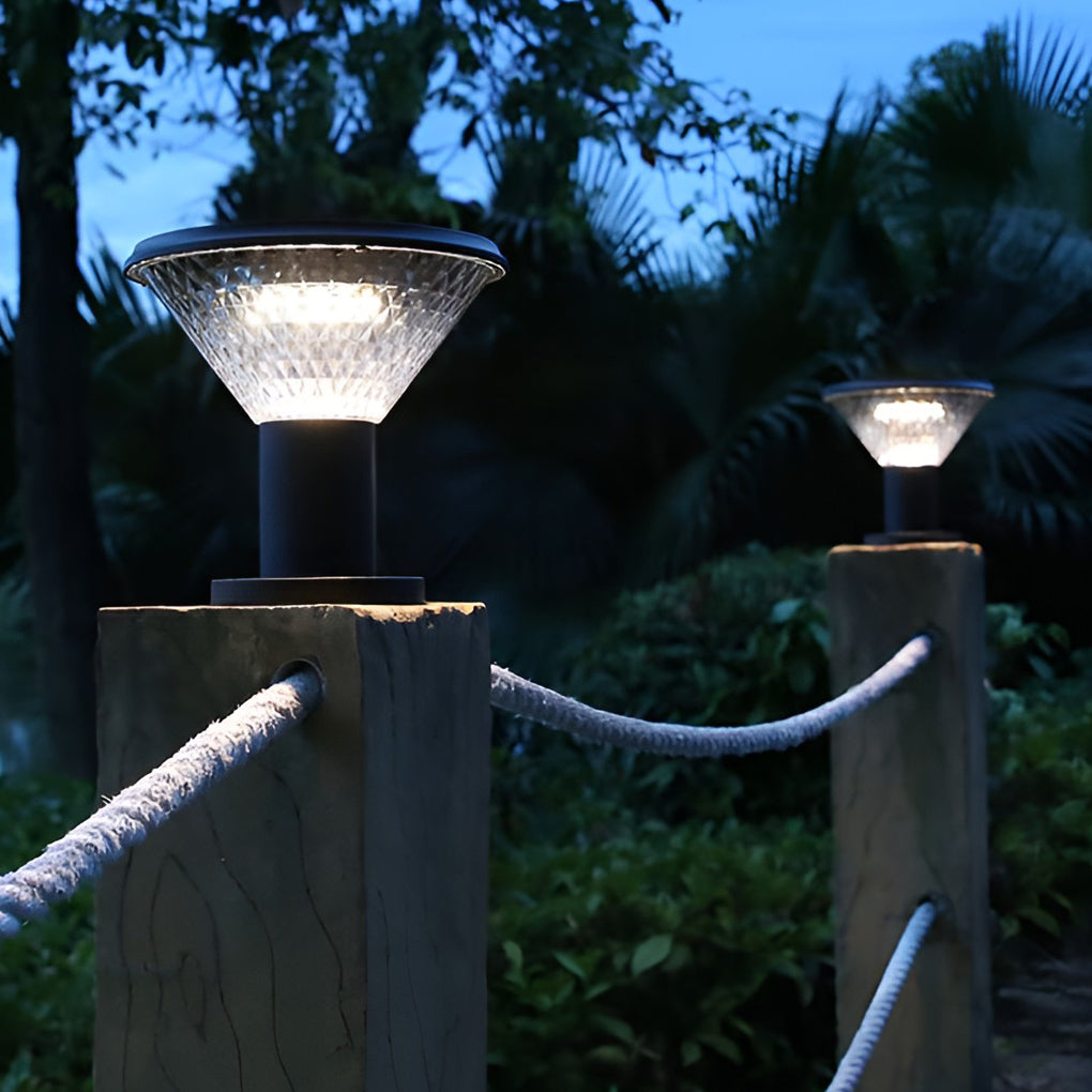 Jasper Circular Control Fence Aluminum Outdoor Post Lights
