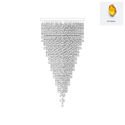 Belora Postmodern Luxury Stone Crystal Chandelier