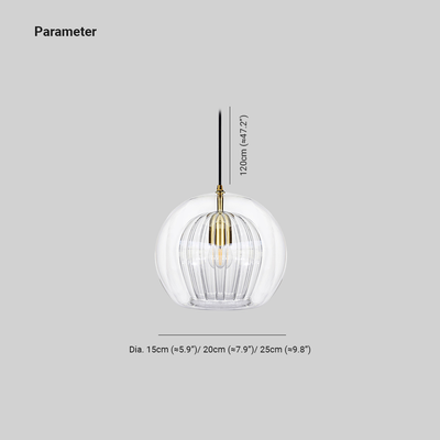 Valentina Nordic Glass Globe Pendant Light