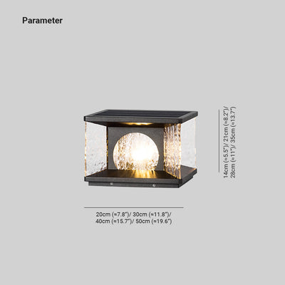 Ray Modern Transparent Rectangular Glass Outdoor Floor Lamp - Neutral Decor