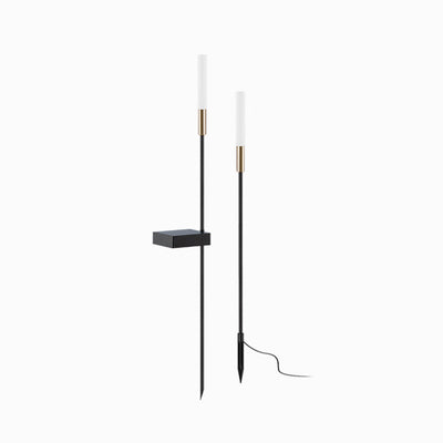 Ray Modern Reed Solar Outdoor Post Light - Neutral Decor