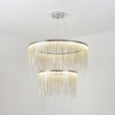 Arisha Tassel Chain Art Deco Pendant Light Living Room Hall - Neutral Decor