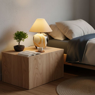 Quellis Abstract Pattern Ceramic Table Lamp