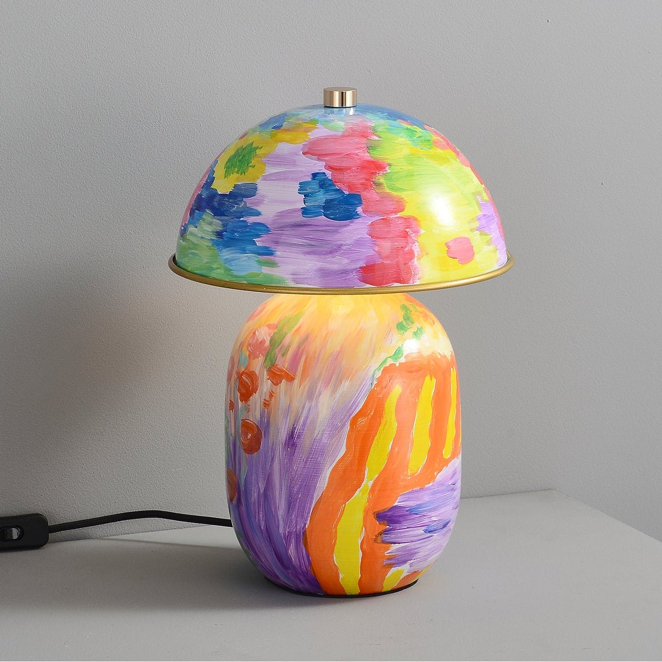 Abstract Mural Ceramic Table Lamp