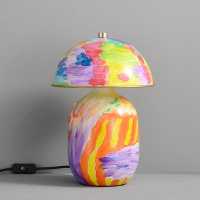 Abstract Mural Ceramic Table Lamp