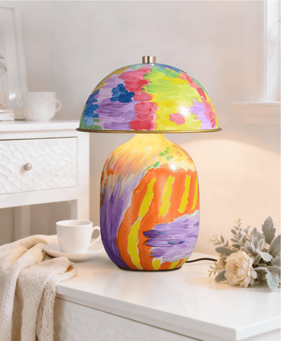 Abstract Mural Ceramic Table Lamp