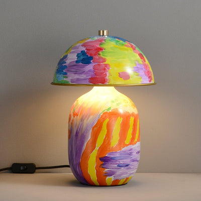 Abstract Mural Ceramic Table Lamp
