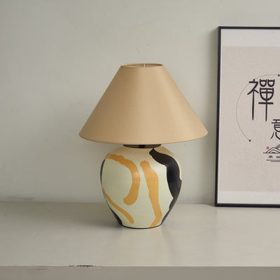 Quellis Abstract Pattern Ceramic Table Lamp