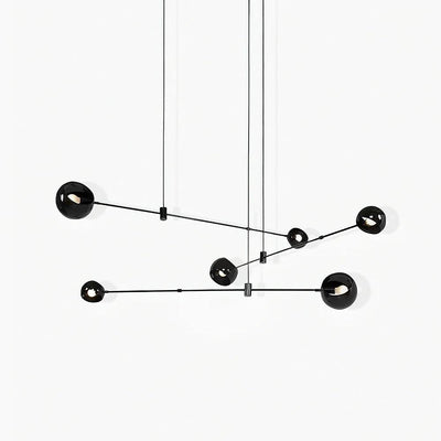Celanella Chandelier Black Glass Acaba Elegant