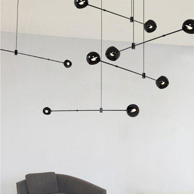 Celanella Chandelier Black Glass Acaba Elegant