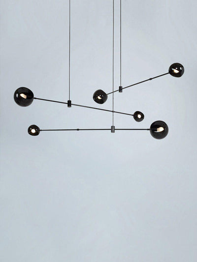 Celanella Chandelier Black Glass Acaba Elegant