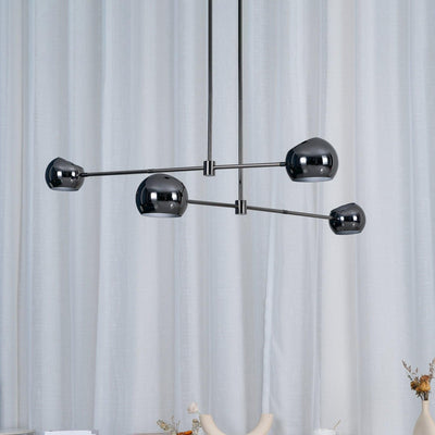 Celanella Chandelier Black Glass Acaba Elegant