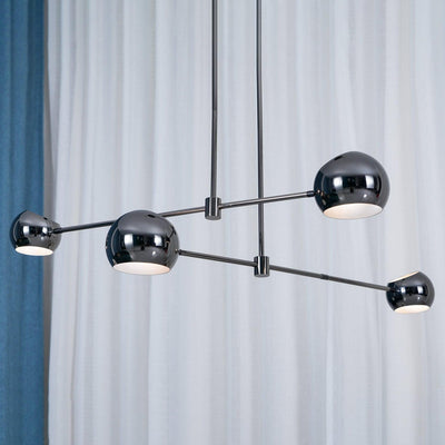 Celanella Chandelier Black Glass Acaba Elegant