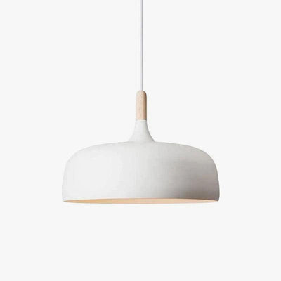 Sylivenne Pendant Lamp White Shade Wood