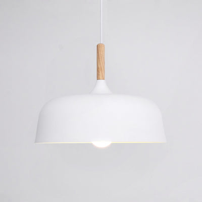 Sylivenne Pendant Lamp White Shade Wood