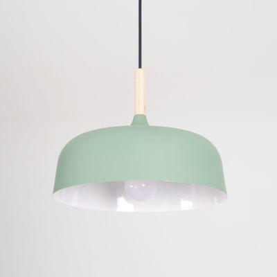 Sylivenne Pendant Lamp White Shade Wood