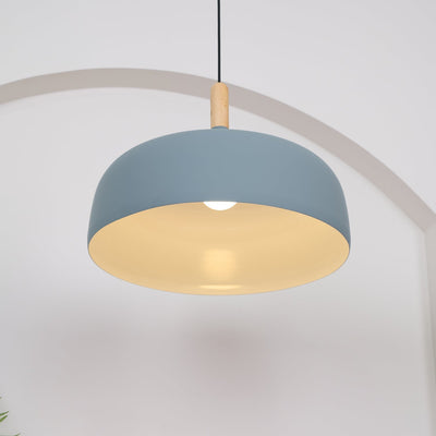 Sylivenne Pendant Lamp White Shade Wood