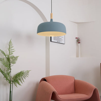 Sylivenne Pendant Lamp White Shade Wood