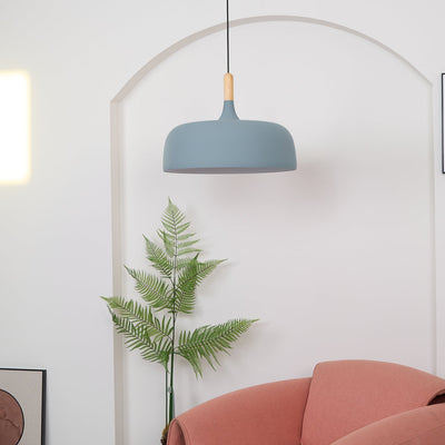 Sylivenne Pendant Lamp White Shade Wood