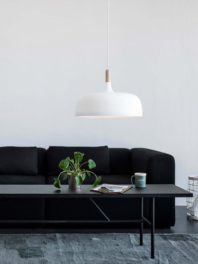 Sylivenne Pendant Lamp White Shade Wood
