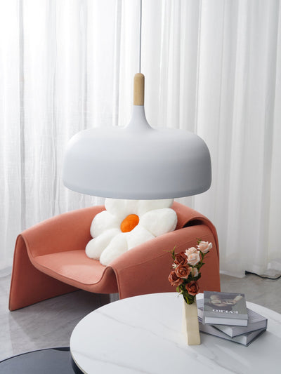 Sylivenne Pendant Lamp White Shade Wood
