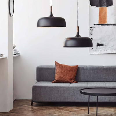 Sylivenne Pendant Lamp White Shade Wood