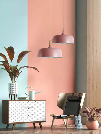 Sylivenne Pendant Lamp White Shade Wood