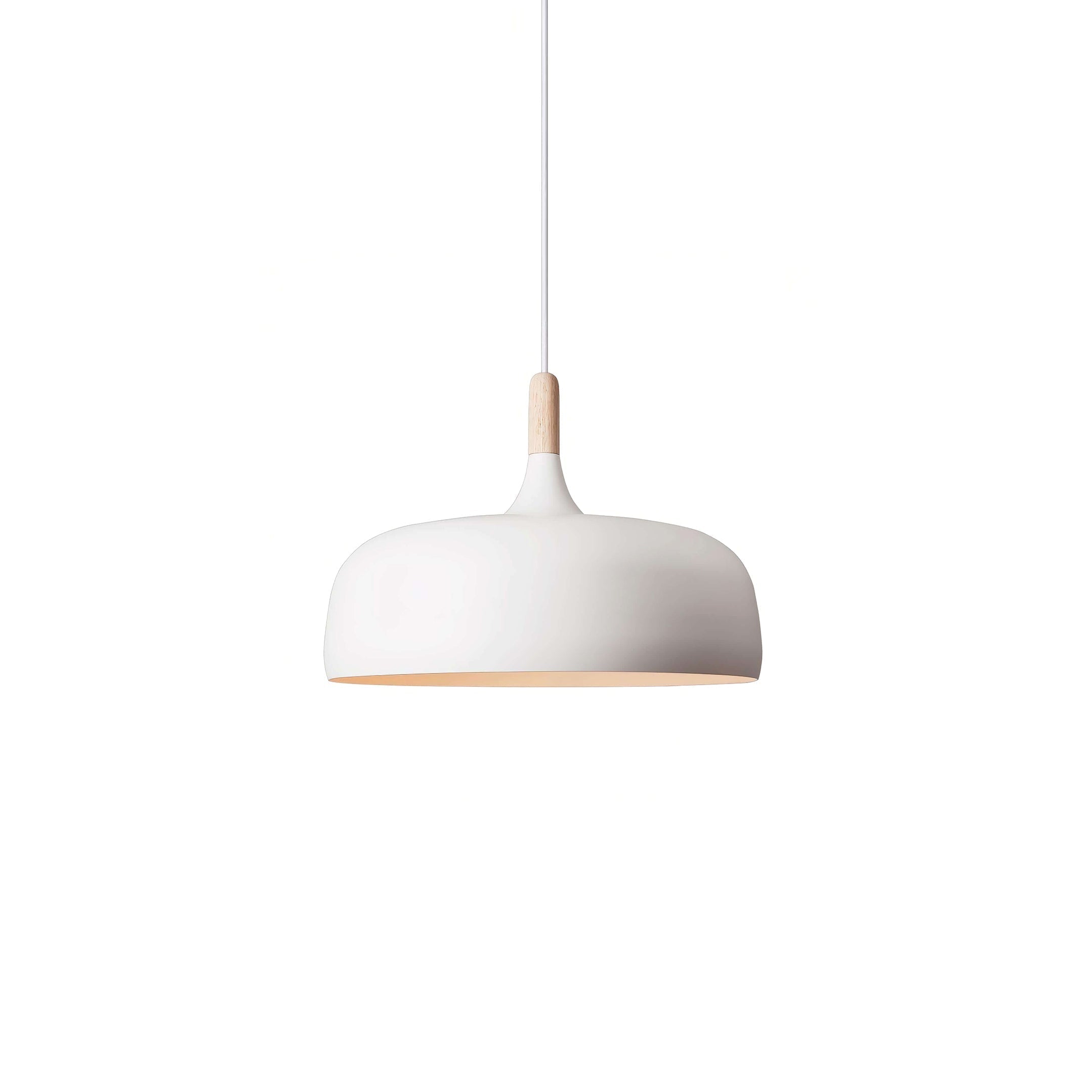 Sylivenne Pendant Lamp White Shade Wood