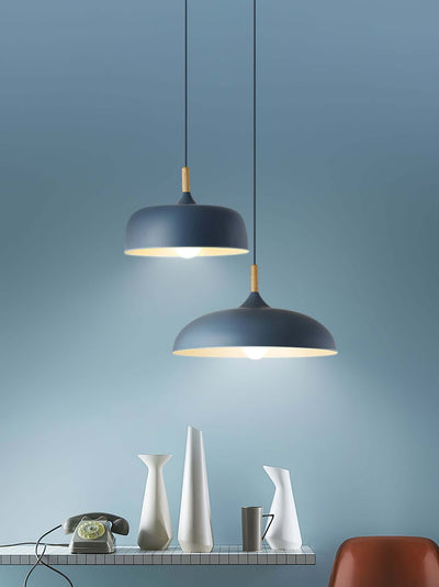 Sylivenne Pendant Lamp White Shade Wood