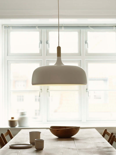 Sylivenne Pendant Lamp White Shade Wood
