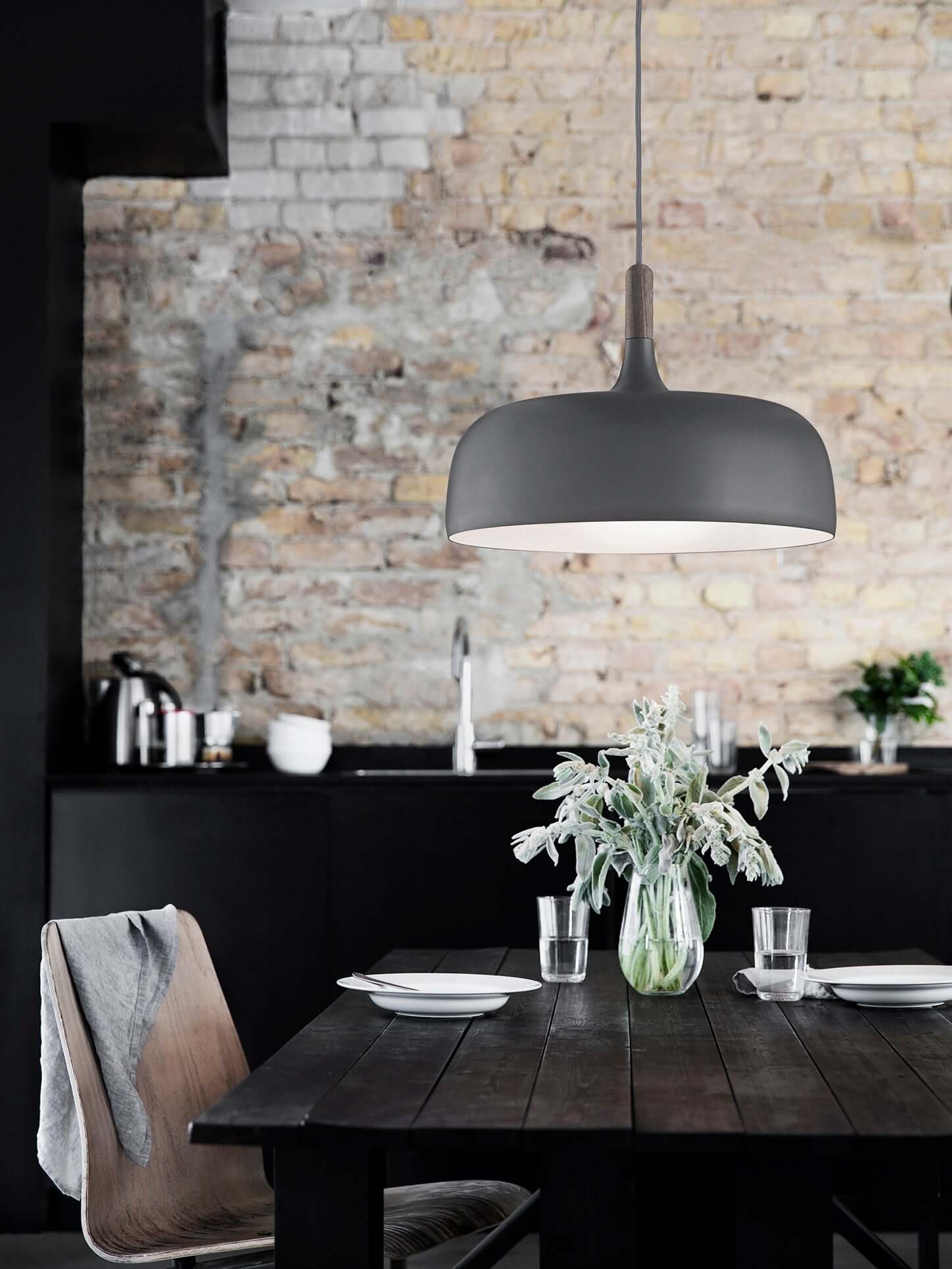 Sylivenne Pendant Lamp White Shade Wood