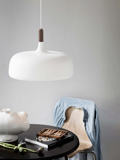 Sylivenne Pendant Lamp White Shade Wood