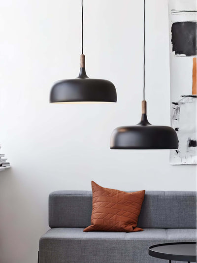 Sylivenne Pendant Lamp White Shade Wood