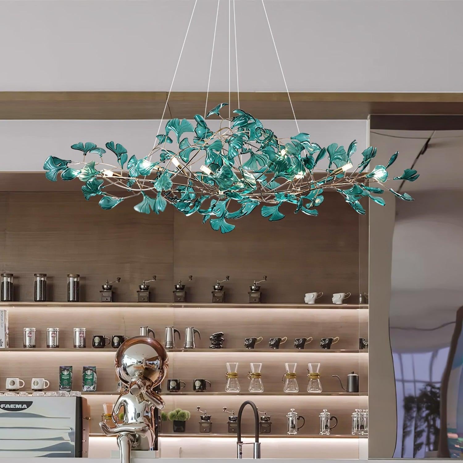 Olivia Ginkgo Acrylic Chandeliers