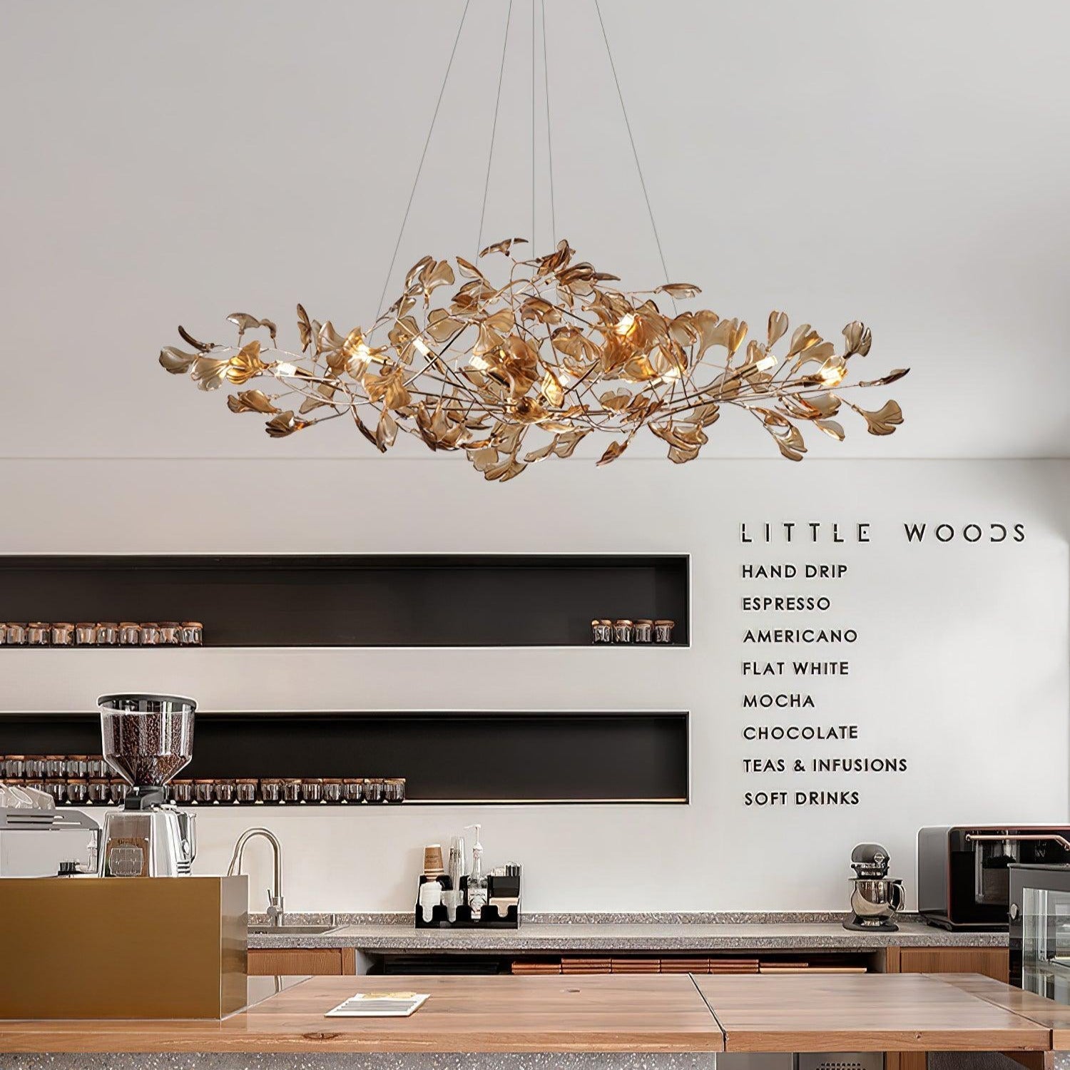 Olivia Ginkgo Acrylic Chandeliers