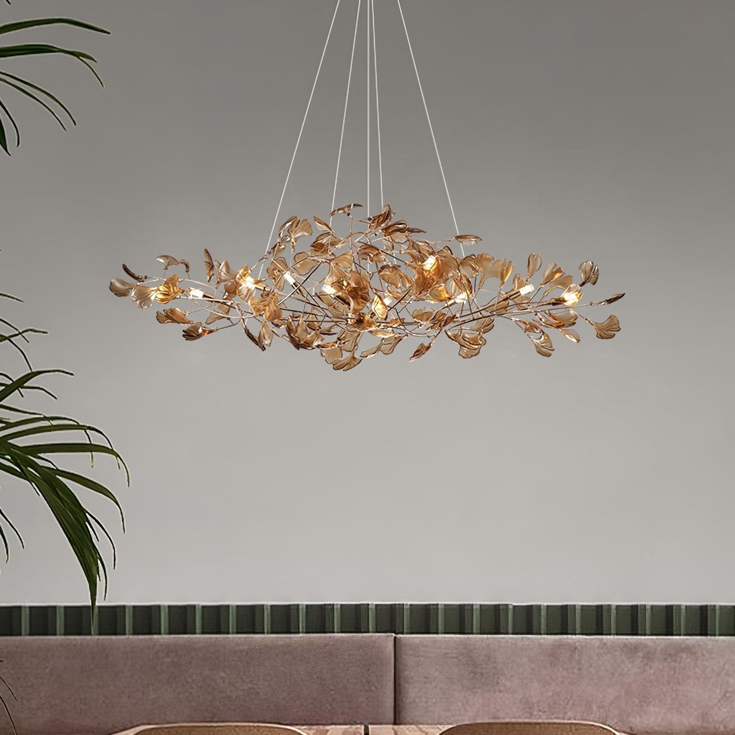 Olivia Ginkgo Acrylic Chandeliers