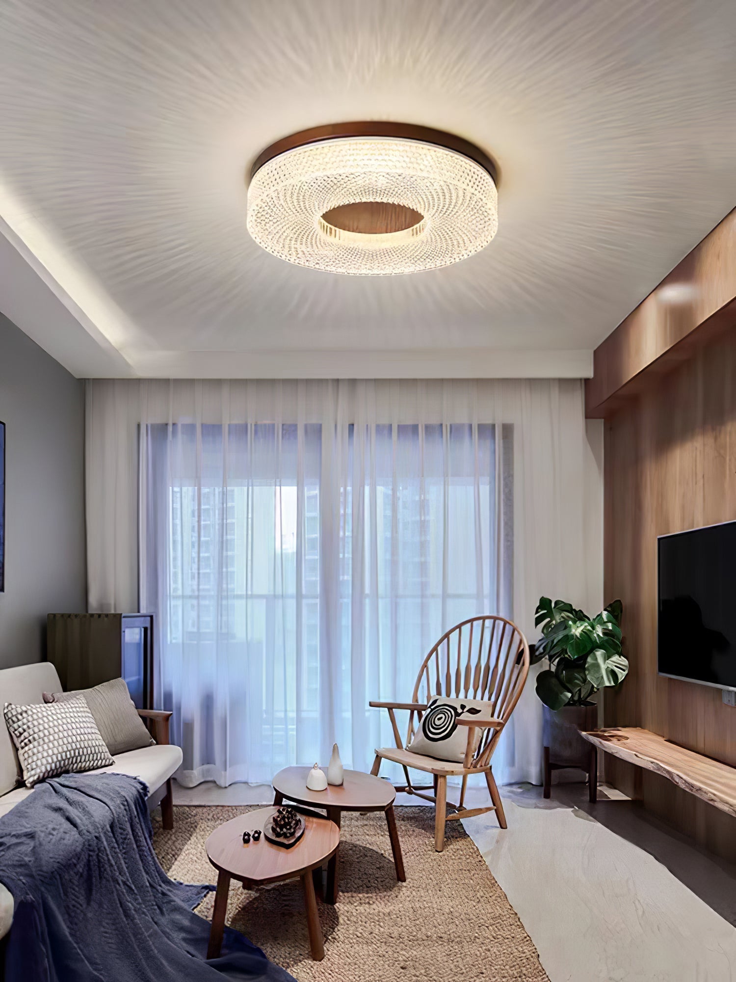 Nirinelle Ceiling Lamp Acrylic Ring Modern Minimalist