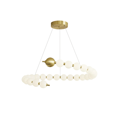 Cetalan Elegance Art Pearls Plastic Chandelier - Neutral Decor