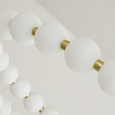 Cetalan Elegance Art Pearls Plastic Chandelier - Neutral Decor