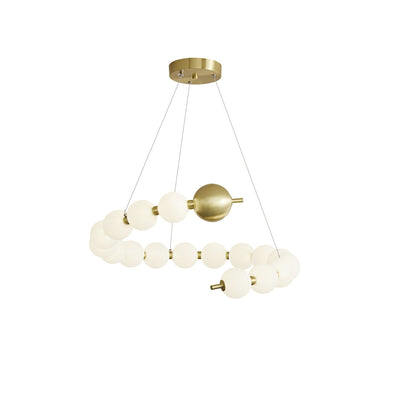 Cetalan Elegance Art Pearls Plastic Chandelier - Neutral Decor