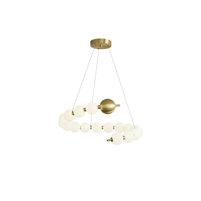 Cetalan Elegance Art Pearls Plastic Chandelier - Neutral Decor
