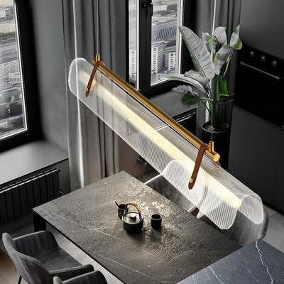 Niraenne Pendant Lamp Acrylic Linear Modern for Dining Room