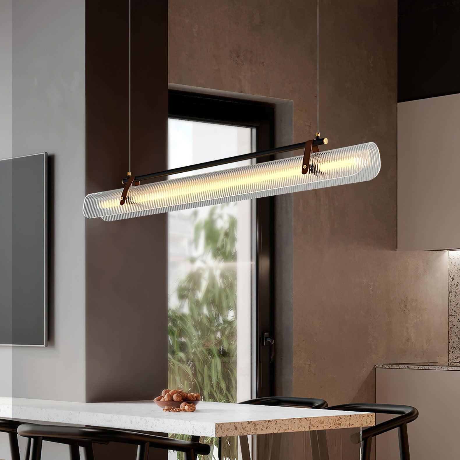 Niraenne Pendant Lamp Acrylic Linear Modern for Dining Room