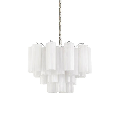 Bryndel Chandelier White Layered Tube
