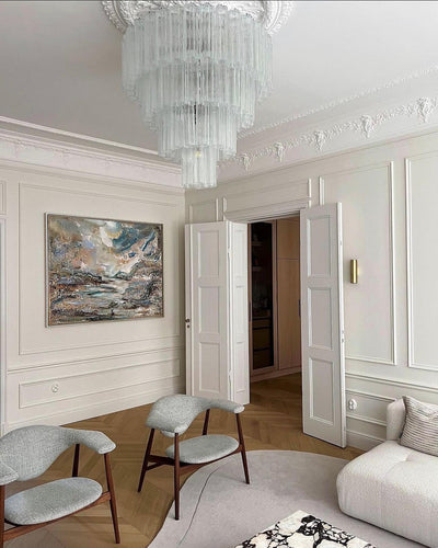 Bryndel Chandelier White Layered Tube