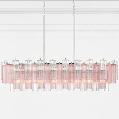 Eiriseon Linear Chandelier Glass Tube Tiered Amber