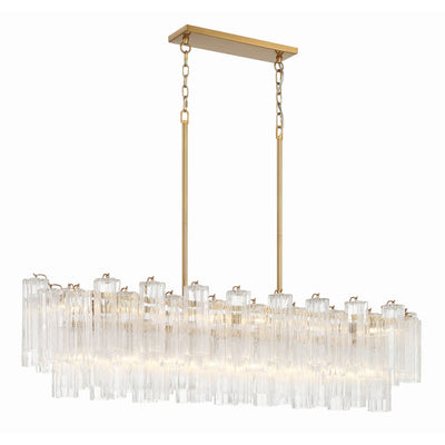 Eiriseon Linear Chandelier Glass Tube Tiered Amber