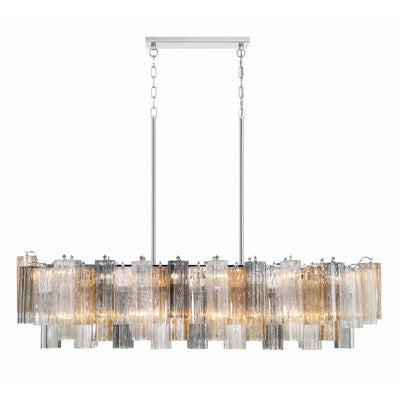 Eiriseon Linear Chandelier Glass Tube Tiered Amber