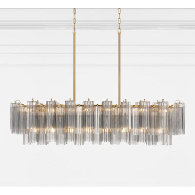 Eiriseon Linear Chandelier Glass Tube Tiered Amber
