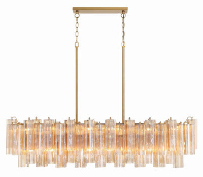 Eiriseon Linear Chandelier Glass Tube Tiered Amber